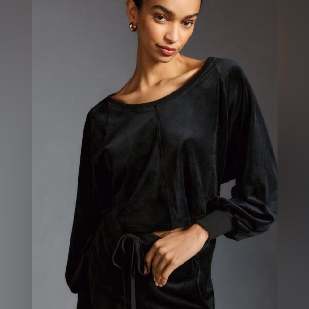 Anthropologie DAILY PRACTICE velvety PULLOVER TOP with open back - NWT